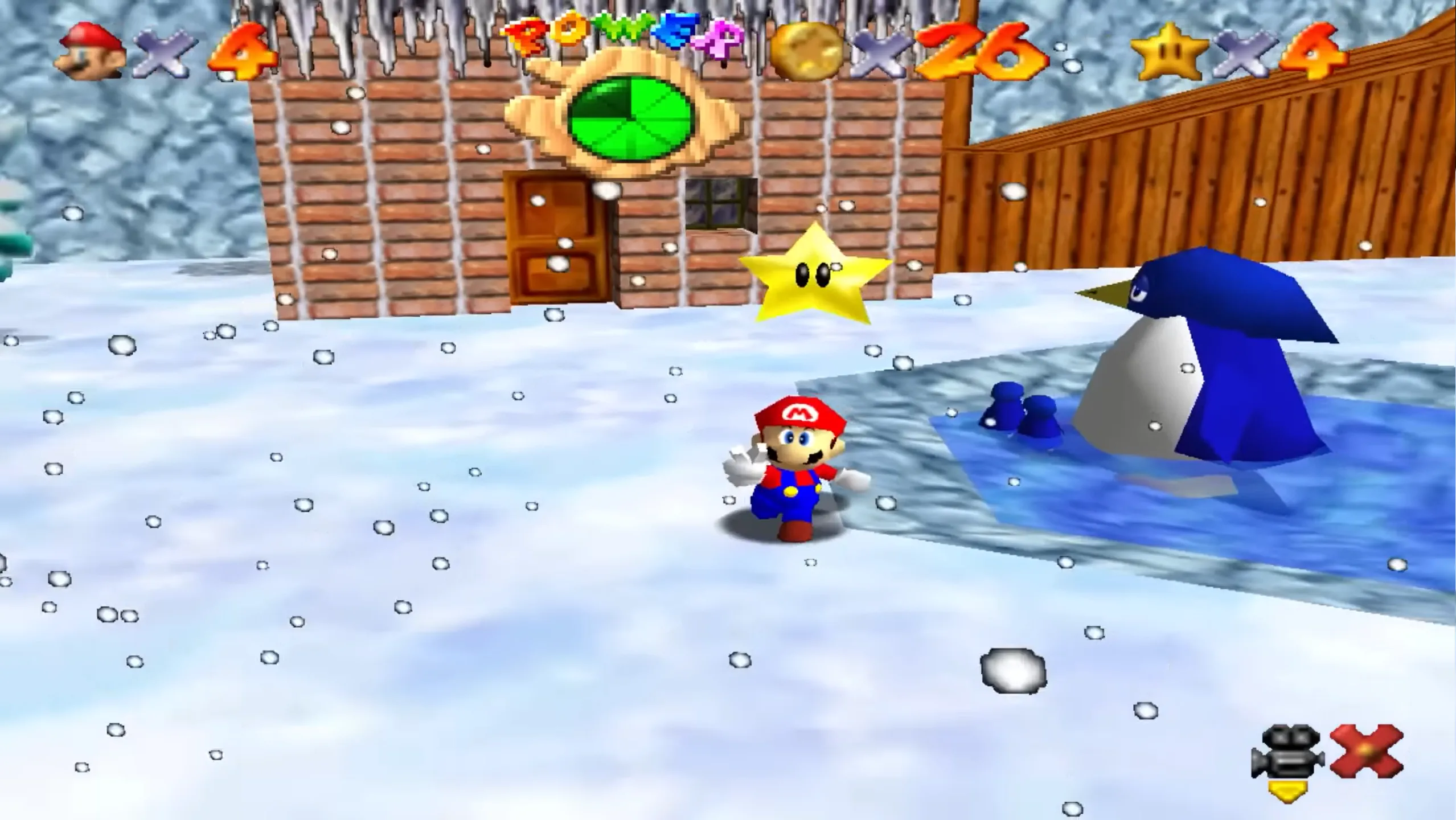 Mario 64 with penguin